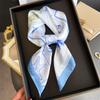 Art commuter style simulation silk printing silk scarf square scarf high-end shawl sunscreen neck small square scarf headscarf scarf