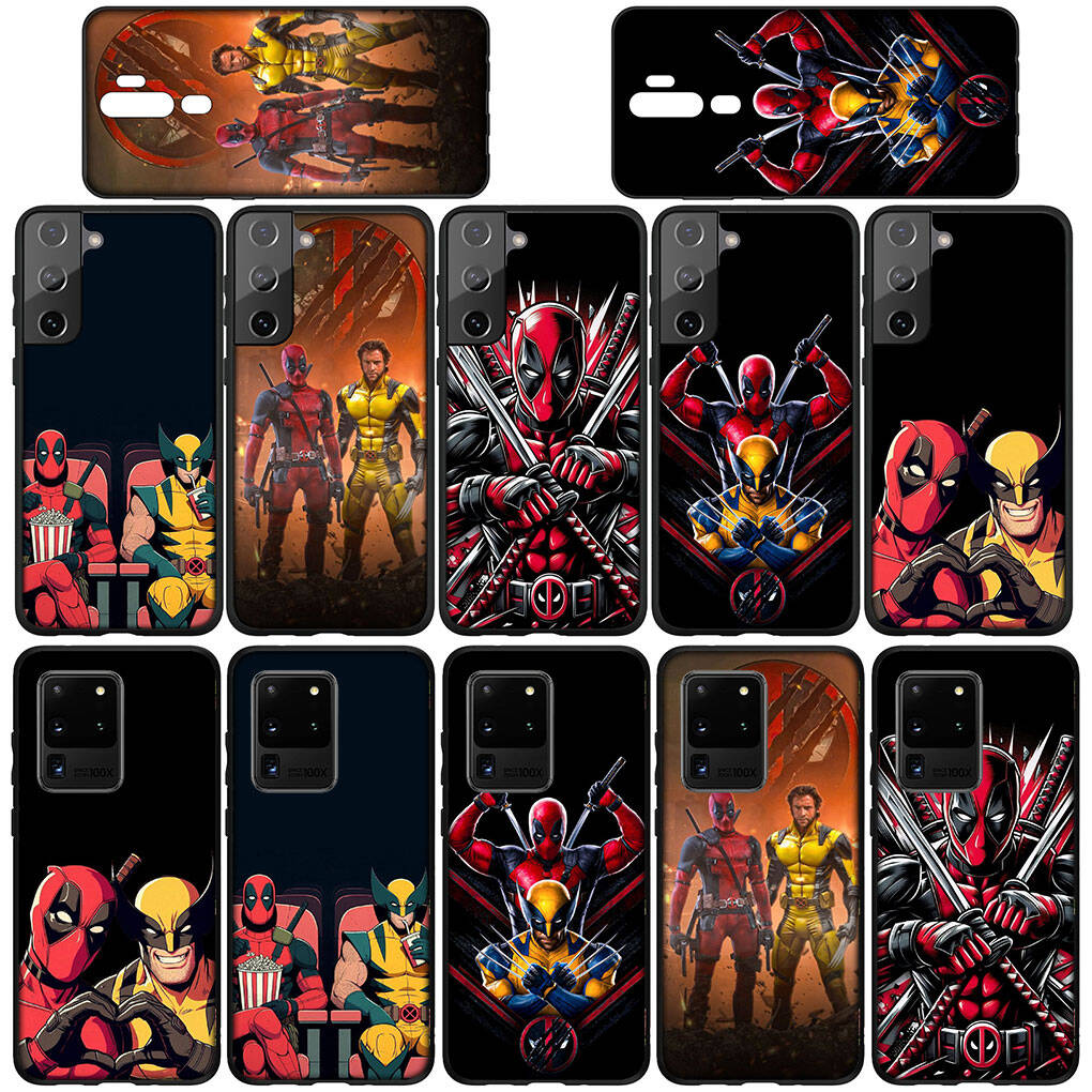 Phone Case for Samsung Galaxy S25 S23 S22 S24 Ultra FE A05 A06 A15 A16 A36 A37 A35 A54 A55 A56 A57 A25 A26 A53 Marvel Deadpool Comics Wolverine Cover