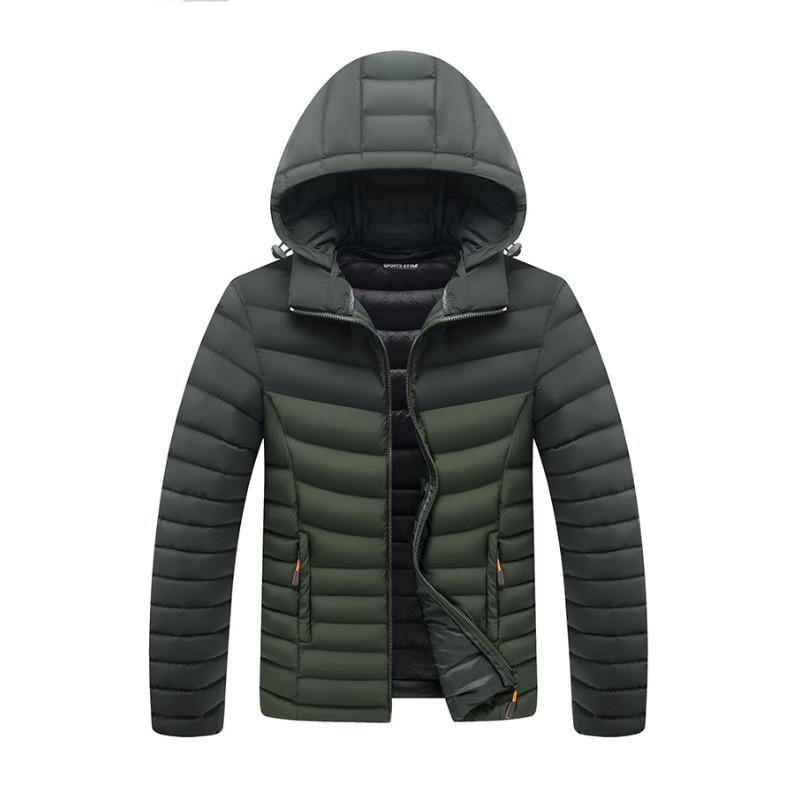 Padded-padded Men's Jacket Winter Cotton Clothes Handsome Thickened Velvet Padded Jacket Trendy Padded Clothes