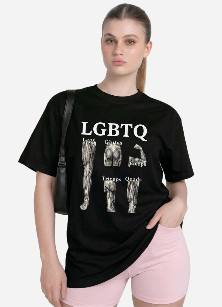 Vtipné LGBTQ Nohy Hýždě Biceps Triceps Stehna Posilovna Tričko Pánské Kulturistika Fitness Cvičení Polyesterové Trička Unisex Ležérní Grafický Top
