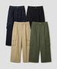 AGOD [2Pack] Wide Big Pocket Cotton Cargo Elastic Pants