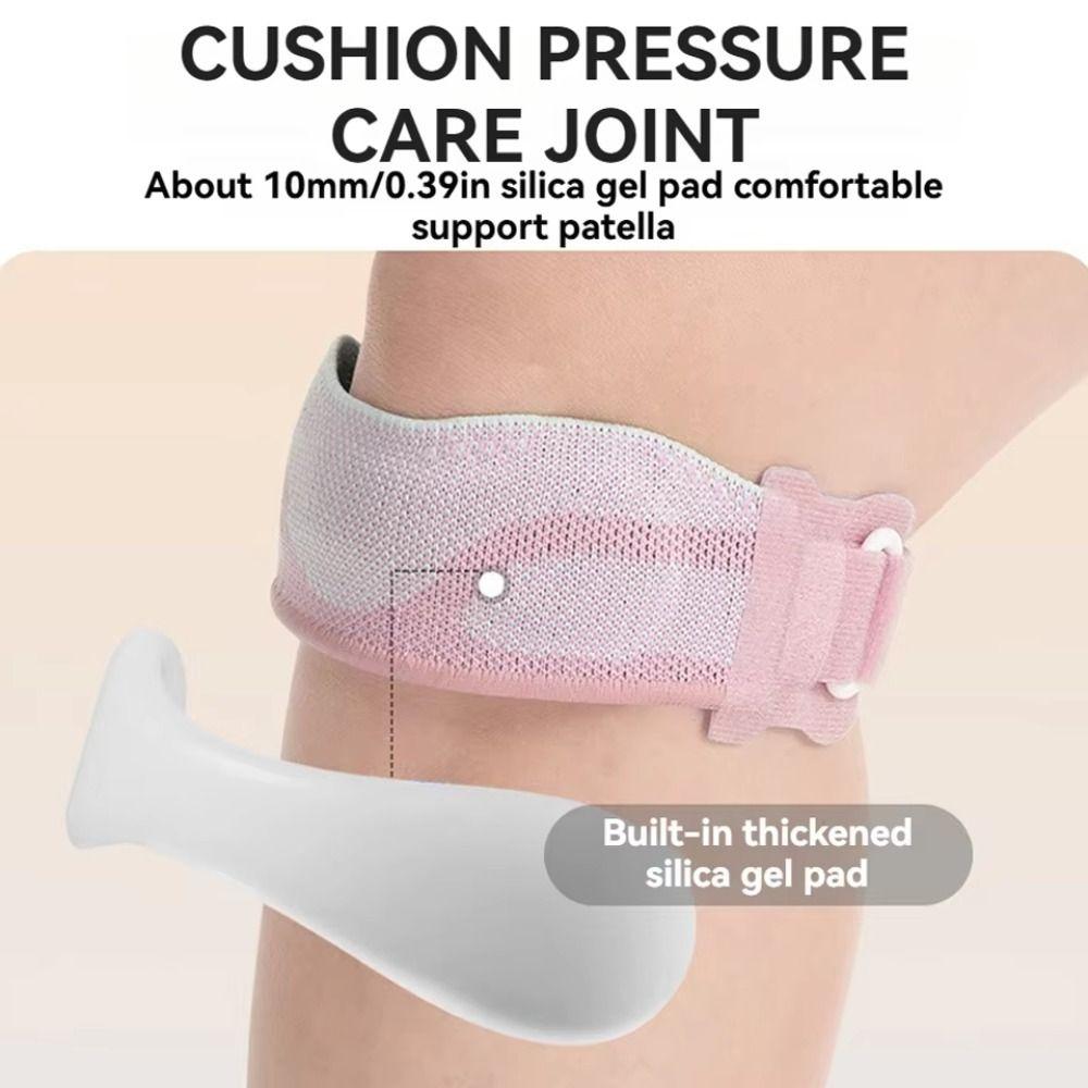 Nylon Silicone Patella Knee Strap Adjustable Tendon Strap Protector Sports Knee Brace  Men Women