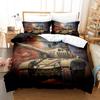 Tank Duvet Cover Set King Size War Theme Bedding Set Dirt Bike Quilt Cover For Kid Boys Men Comfortable Microfiber Quilt Cover