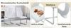 [Set of 2] Dining Chair in White Diamond Pattern: High Backrest + Comfortable Seat Cushion, Silver-Colored Metal Frame Non-Slip and Durable