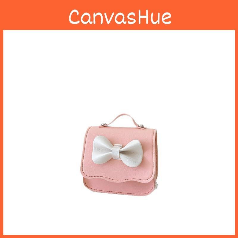 Fashion Girl Toddler Mini Crossbody Bag Pu Coin Purse With Butterfly Decor Bow