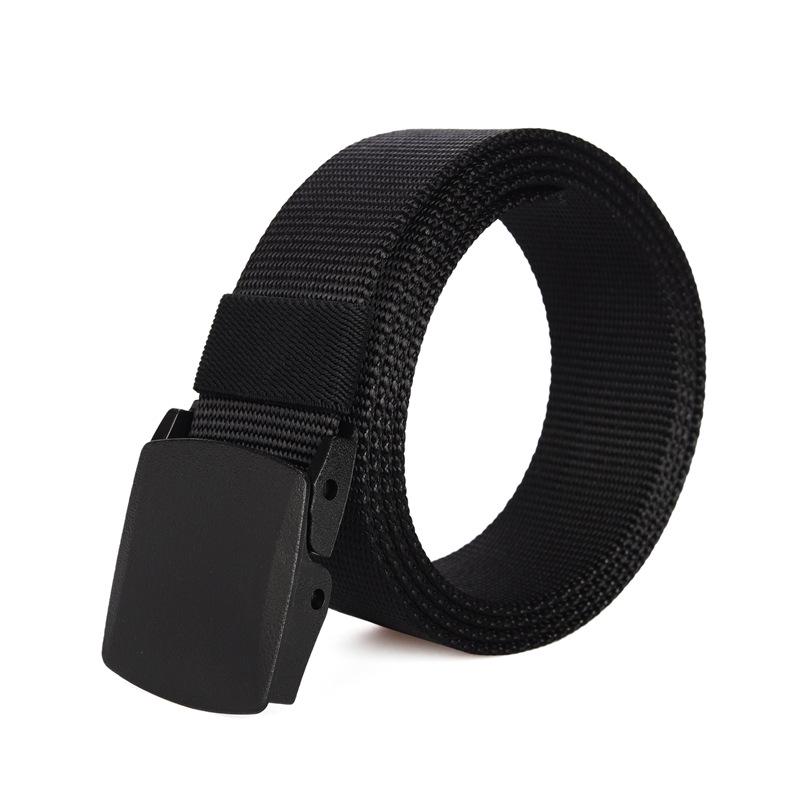 Men's Tactical Nylon Belt - Metal-Free, Military Style for Outdoor and Labor Protection