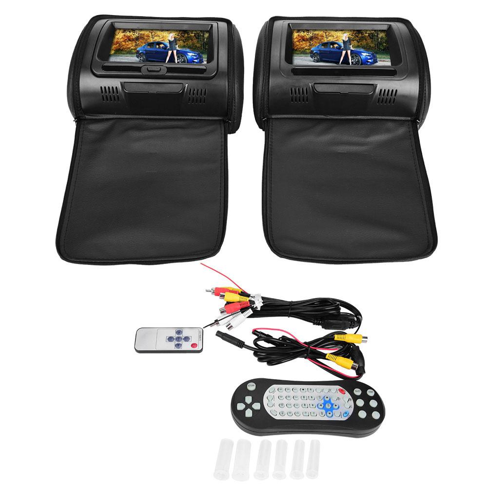 7-дюймовый цифровой экран для автомобиля, монитор видеоплеера DVD на подголовник с чехлом на молнии