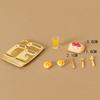1/12 Puppenhaus Mini Brot Hamburger Saft Set Puppenhaus Simulation Frühstücksessen Dekor Puppenhaus Küche Rollenspiel Spielzeug