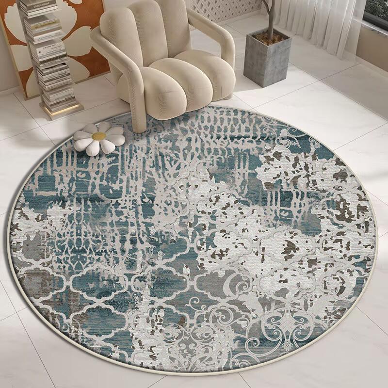 Light Luxury Round Carpets for Living Room Modern Minimalist Bedroom Decor Carpet Large Area Study Rug Thick Anti-slip Floor Mat