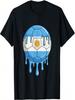 Argentinien Fahne Fußball Drippy Fußball Argentinien Fahne T-Shirt