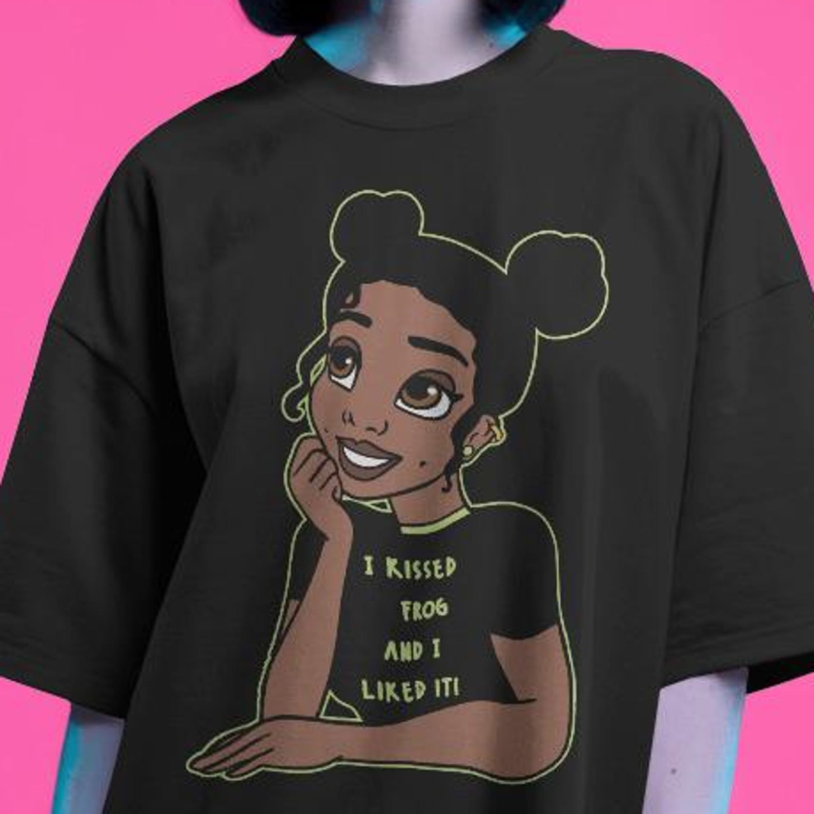 Punk Princess Tiana Shirt, Gothic Disney Tee M
