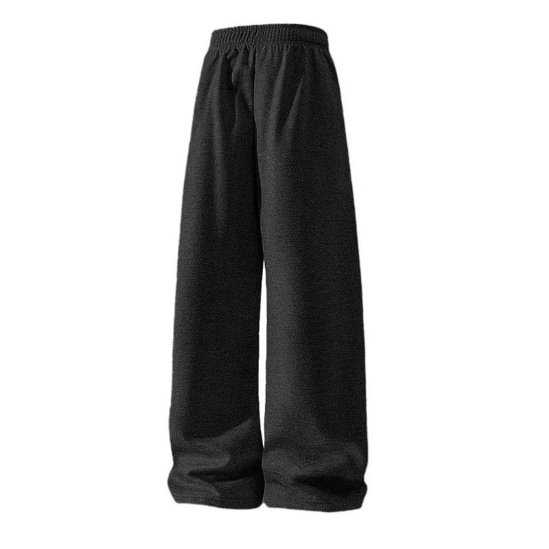 2026 Hong Kong Style Men's Wide-Leg Casual Pants - Trendy Straight-Leg, Loose Fit for Spring and Autumn