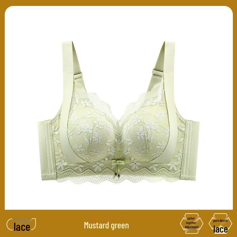Luxuriöser Damen-Bügelloser Spitzen-BH mit Seitenstütze und Anti-Hänge-Funktion