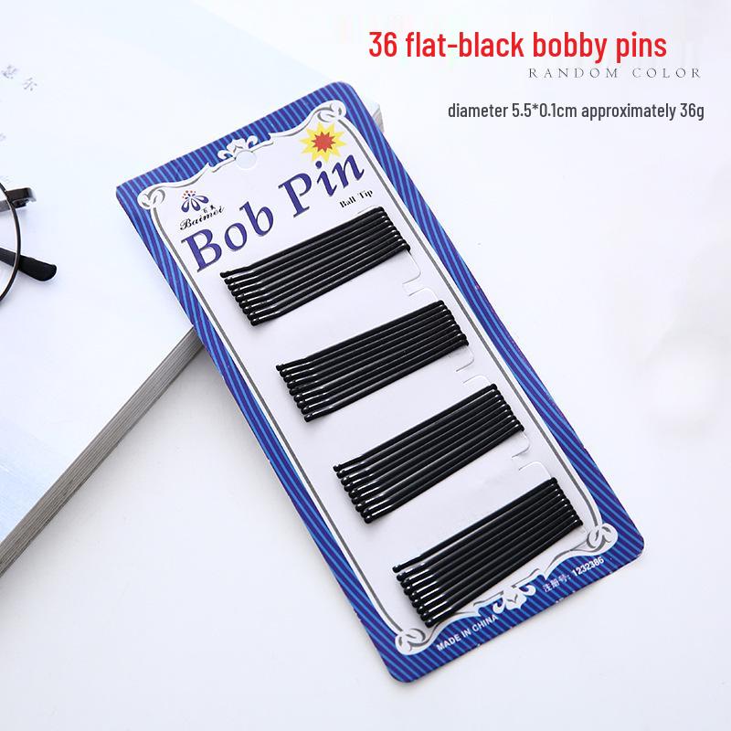 Černé malé sponky do vlasů pro drdoly a ofinu - Stylingové a fixační vlásenky