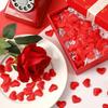 JUNEBRUSHS 300 Pcs Valentines Day Heart Confetti Red Heart Shaped Sponge Petal Valentines Confetti for Valentines Day Vase Filler Photo Props Crafts