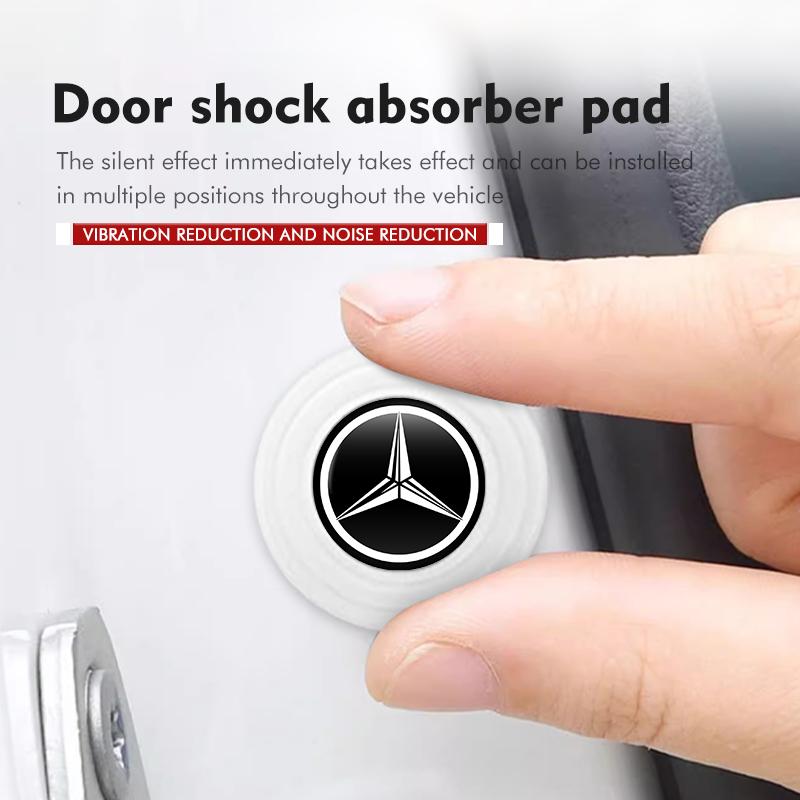 AABHA1 8pcs Car Door Closing Silicone Pad Shock Absorbing Pad Stickers For Mercedes Benz W211 W124 W176 W177 C180 C200 C260 C300 GLC