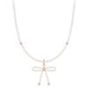 J.ESTINA Mariel Ribbon Pearl Bead Necklace + Pendant Set (SET-J0-0908)