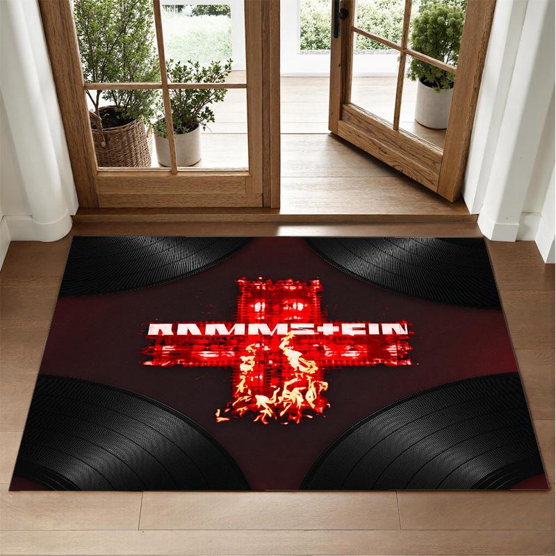 Rammstein Design Kristall-Samt Teppich Weiche Dekorationsmatte für Schlafzimmer Eingang
