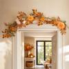 Fall Thanksgiving Wall Hanging Decor with Maple Leaf Pumpkin Garland for Mantel Shelf