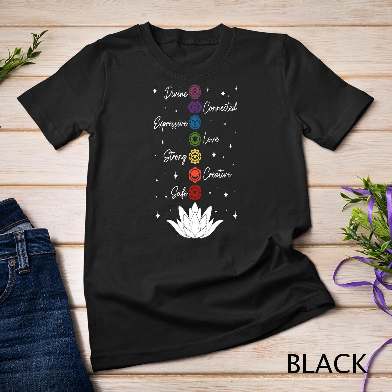 Chakra Lotus Flower Yoga Buddhism Meditation Spiritual T-Shirt Mens Womens Tees Top Unisex T-Shirt Mens Womens Tees Top 4XL