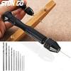 STONEGO 11/26-Piece Aluminum Hand Drill Set - 0.3-3.4mm Clamp HS Steel Bits for DIY Crafts JewelryGood Product