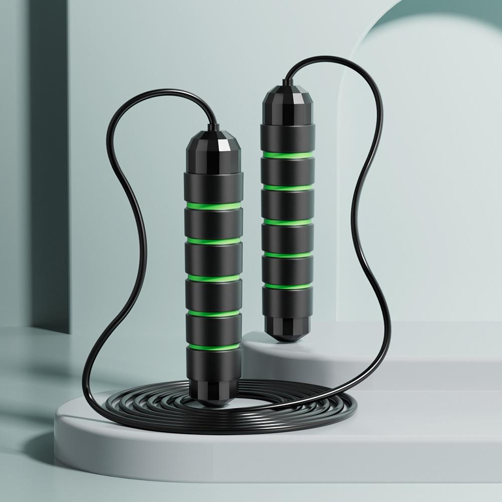 Adjustable Weighted Steel Jump Rope for Adult Fitness with Bearings