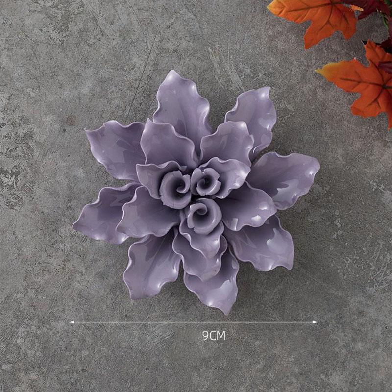 Modern 3D Ceramic Flower Wall Mural Decoration Home Bedroom Porch Wall Sticker Ornaments Office Lobby Club Wall Accessories Item