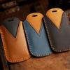 Handmade Leather Car Smart Key Case Cover Shell Bag for Volkswagen Vw Touareg Accessories