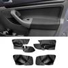 BLACK 4x Door Armrest Panel Leather Replace Trim Cover Fits VW Golf 5 MK5 Jetta