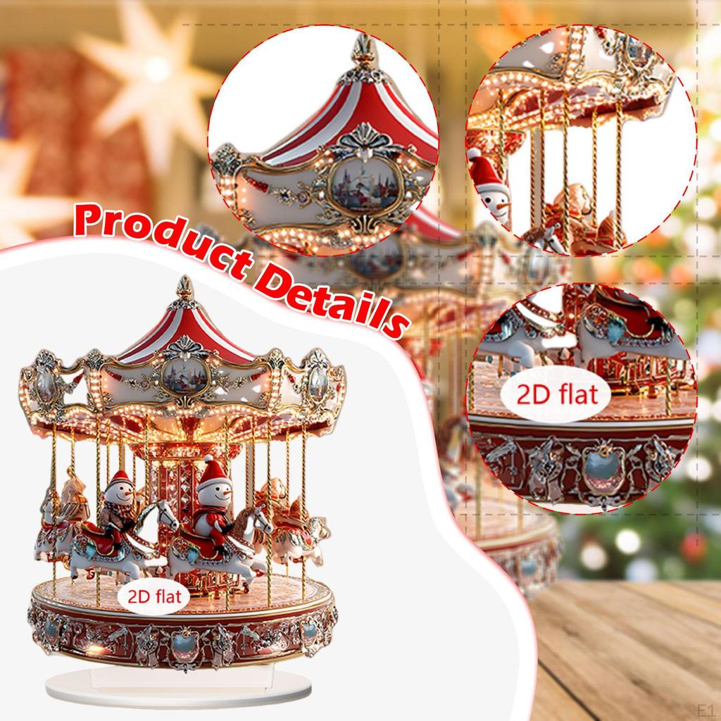 2D Acrylic Sign Craft Home Decor Decoration Plate with Base for Birthday Christmas Valentine's Day