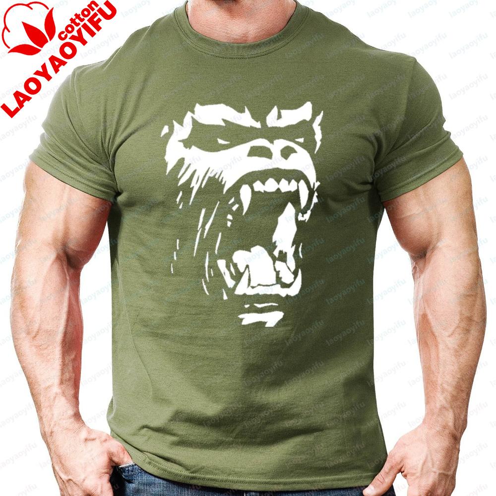Gorilla Roar Gym Fit Tshirt Unisexs Gym Clothing Workout Training Bodybuilding Top Exercise Health Fitness Bench Squat Lift Gift