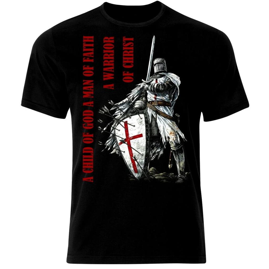 Christ Warrior Knight Templar Crusader TShirt Summer Cotton ONeck Short Sleeve Mens T Shirt New S3XL