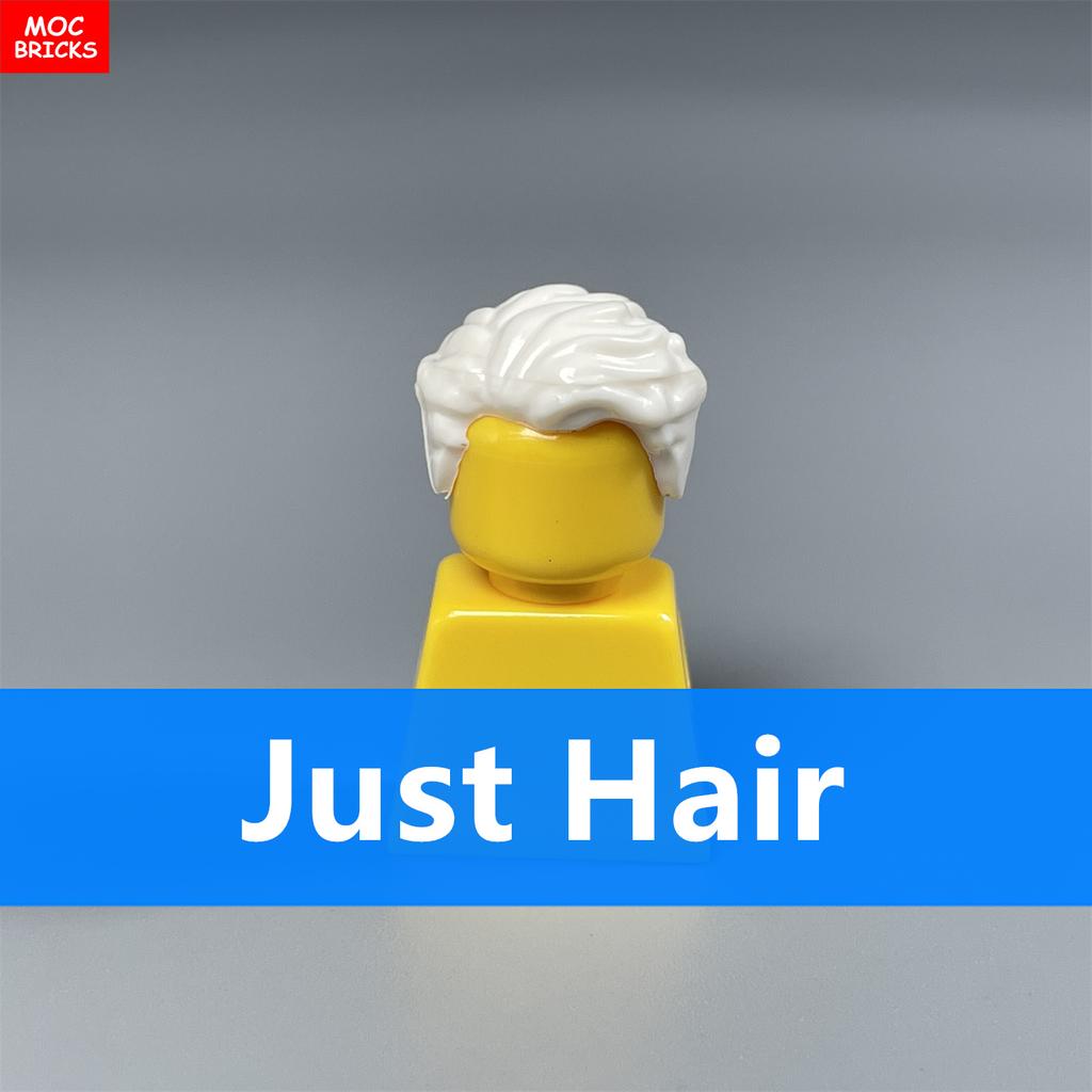 10pcs MOC Bricks Male Boy Hairs 1028 1115 4cm Figure Body Wear Brown Black Compatible with Major Brand Building Blocks Toys