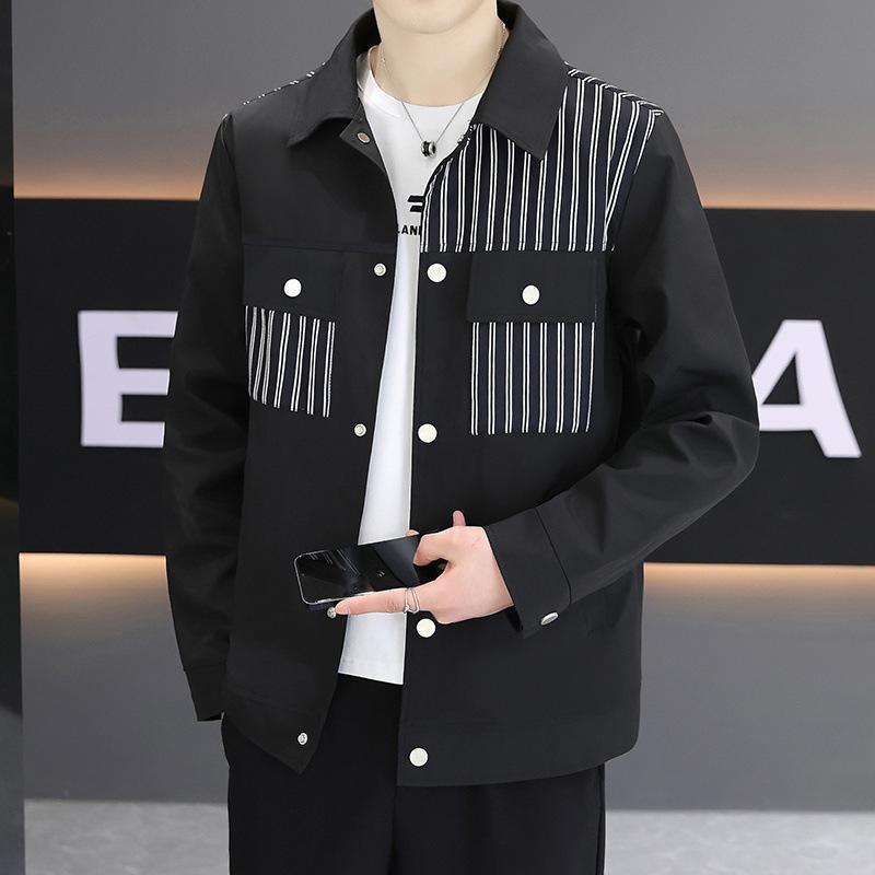 Spring and Autumn Korean Style Slim Men's New Coat Lapel Tops Men's Coats New Jackets Men's Clothing