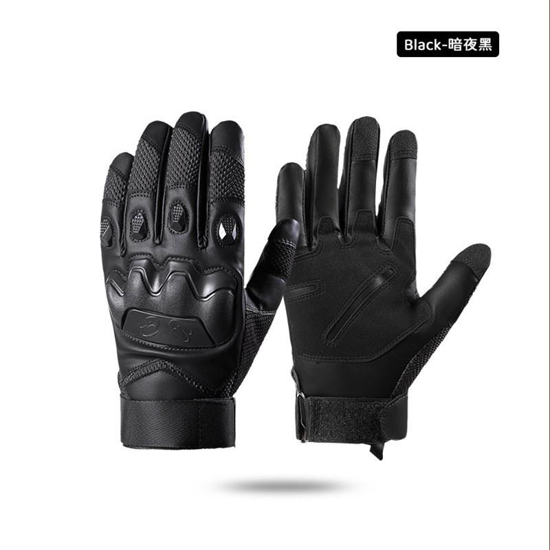 Tactical Full-Finger Gloves Men Outdoor Cycling Fitness Training Touchscreen Compatible Anti-Slip Windproof