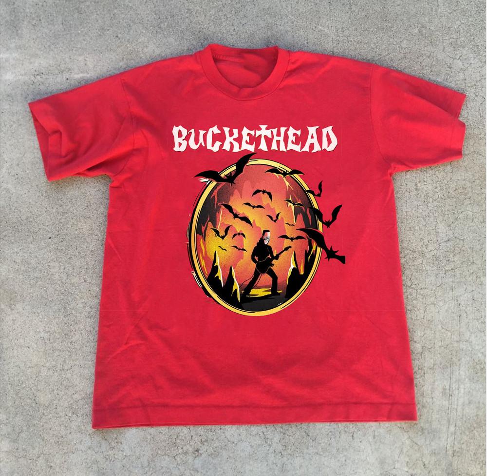 НОВАЯ Коллекция Постеров BUCKETHEAD 2025 Красная Футболка Все Размеры Унисекс M