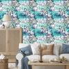 Graffiti Wallpaper In Shades of Blue for Living Room and Bedroom 50x1000
