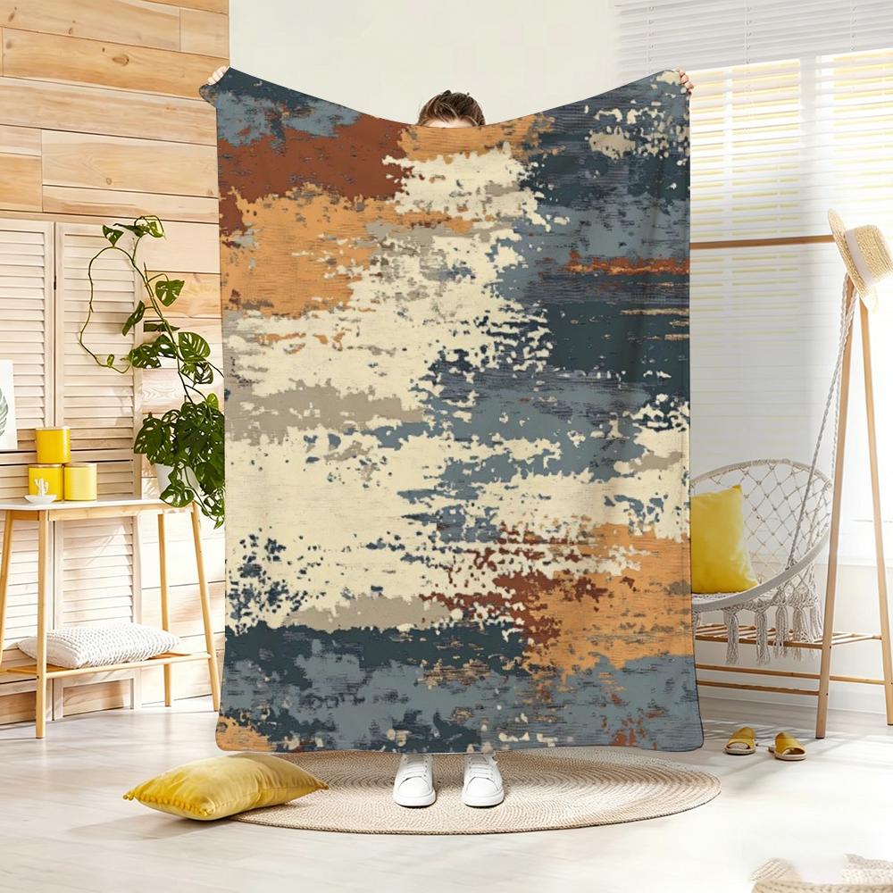 Vintage Abstract Modern Throw Soft Warm Throw Blanket For Bedroom Living Room Bed Travel Camping Picnic Gift