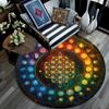 Chakra Round Area Rug,Carpet Rug for Living Room Bedroom Sofa Playroom Decor,Non-slip Floor Mat