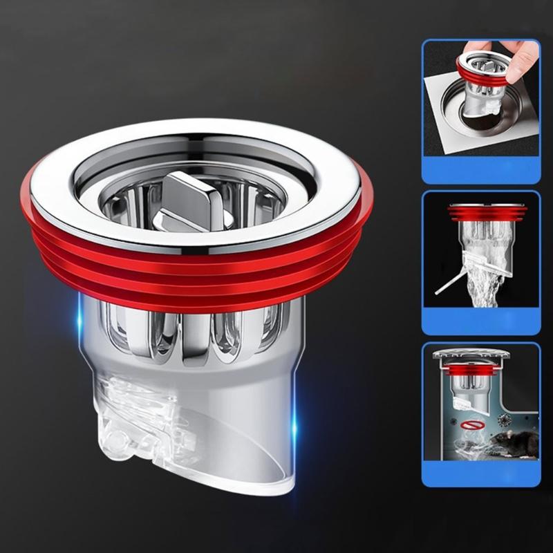 Odor-proof Floor Drain Shower Drainer with Filter Basket Deodorant Anti-clogging Sewer Floor Drain Core for Kitchen