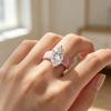 Rosa Silikon-Zirkonia-Ring für Damen, olivenfarbener Cubic-Zirkonia-Ring, geeignet für den täglichen Gebrauch und zum Kombinieren