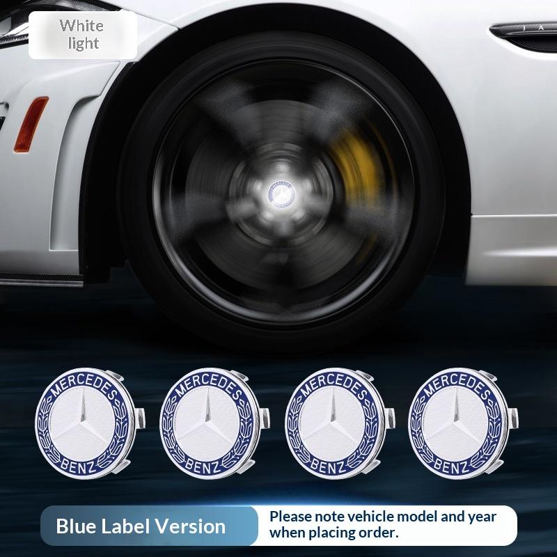 4 pieces 75mm suitable for Mercedes Benz W204 W205 AMG E210 E214 W222 magnetic levitation LED lighting hub cap lights SP3
