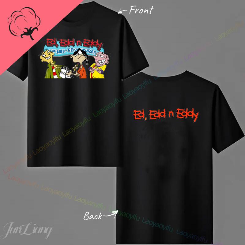 Ed Edd N Eddy Man Woman TShirt Cartoon Network TV Show Hip Hop Mens Tee Shirts Funny Tee Mens Tee Cotton Shirts