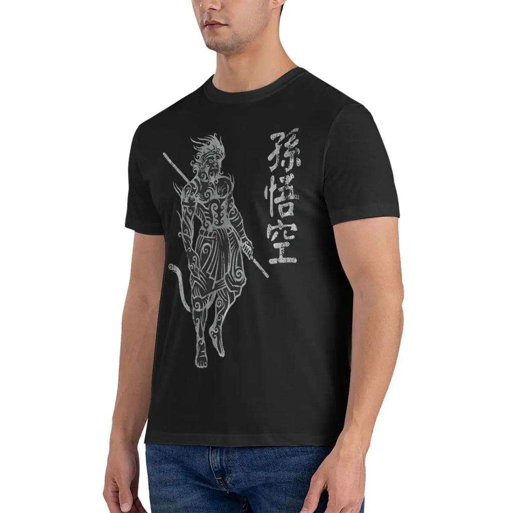 2024 The Most Popular Game Men's T Shirt Black Myth WuKong Cool Tees Short Sleeve O Neck T-Shirts Pure Cotton Gift Idea Clothing