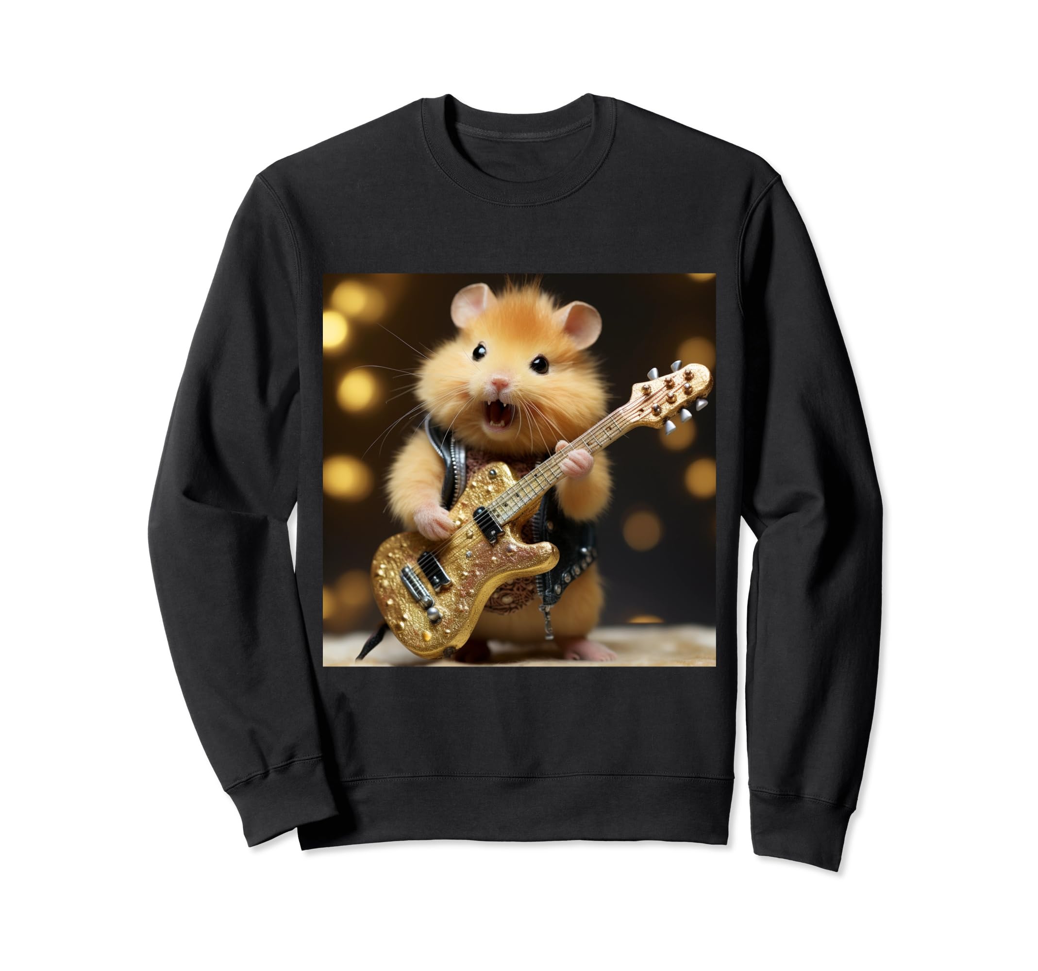 

Rock Hamster Hammy Play Guitar Funny Guitar Hamster Trainer - чёрный