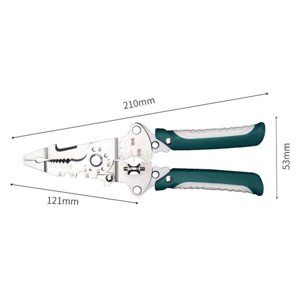 Foldable Wire Stripper Crimping Tool-Pulley Design Multifunctional Electrician Pliers Used for Safety Connection and DIY Project