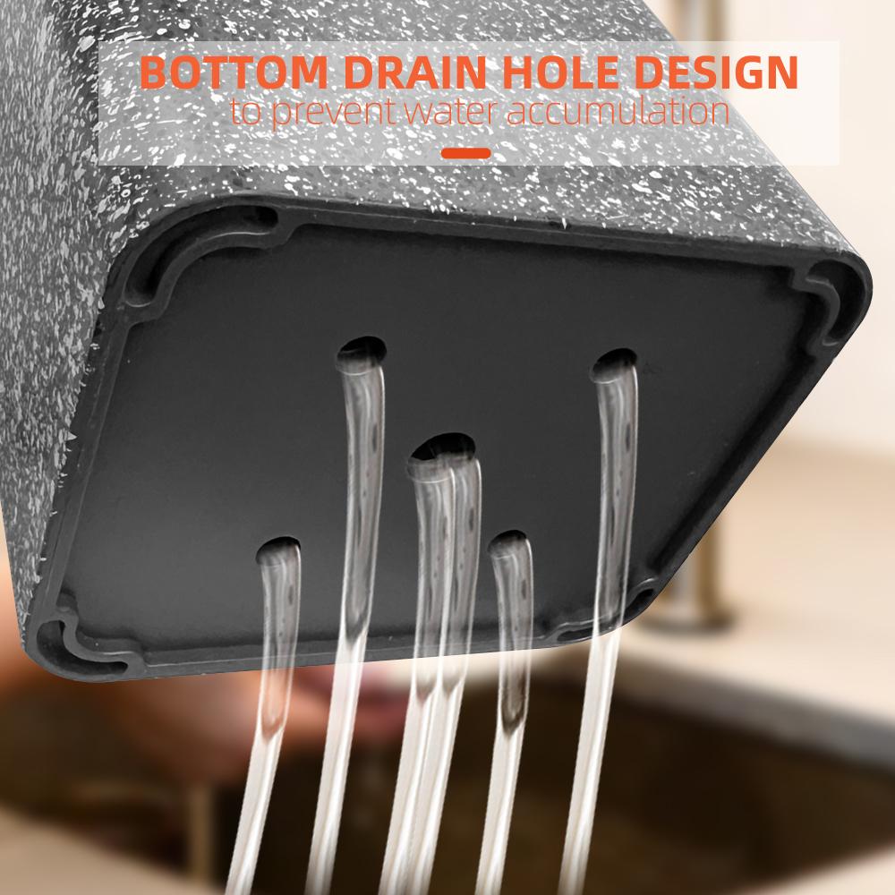 Knife Block Holder Plastic Utensil Kitchen Storage Stand Kitchen Multifunctional Utility Tool Knife Stand Accessories Tool