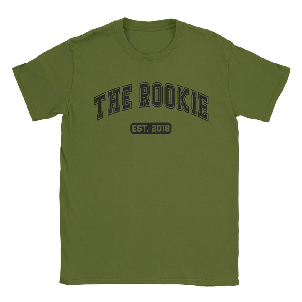 THE ROOKIE EST. 2018 TV Show T-Shirts Men  Fun 100% Cotton Tees Crew Neck Short Sleeve T Shirt Gift Idea Tops