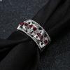 Europe And The United States New Creative Ring, Fashionable Personality Simple Metal Punk Diamond Skull Ring