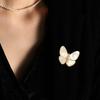 New Copy Shell Crystal Butterfly Brooches For Women Baroque Trendy Elegant Butterfly Brooch Pins Party Wedding Gifts